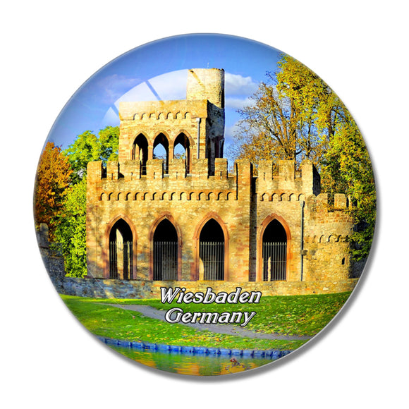 Wiesbaden Castle Germany 3D Fridge Magnet Crystal Glass