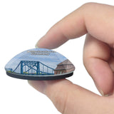 Wilhelmshaven Kaiser Wilhelm Bridge Germany 3D Fridge Magnet Crystal Glass