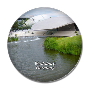 Wolfsburg Autostadt Germany 3D Fridge Magnet Crystal Glass