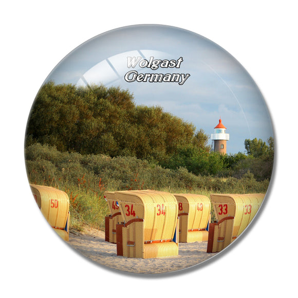 Wolgast Germany 3D Fridge Magnet Crystal Glass