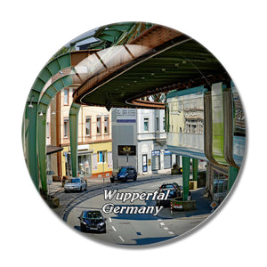 Wuppertal Suspension Railway Germany 3D Fridge Magnet Crystal Glass