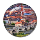 Wurzburg Bridge Germany 3D Fridge Magnet Crystal Glass