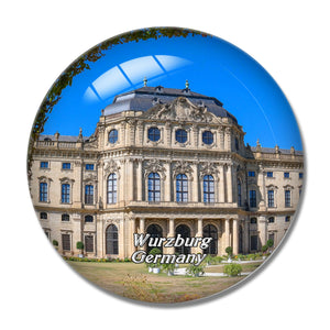 Wurzburg Castle Palace Germany 3D Fridge Magnet Crystal Glass