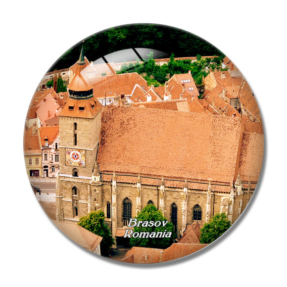 Black Church Brasov Romania 3D Fridge Magnet Crystal Glass