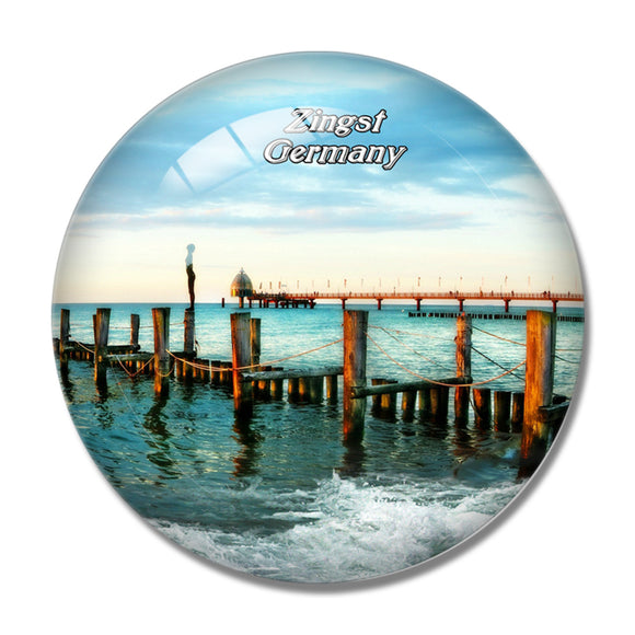 Zingst Sea Germany 3D Fridge Magnet Crystal Glass