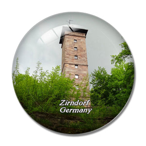 Zirndorf Tower Germany 3D Fridge Magnet Crystal Glass