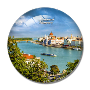 Hungary Danube River Budapest 3D Fridge Magnet Crystal Glass