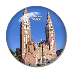 Hungary Dom Square Szeged 3D Fridge Magnet Crystal Glass