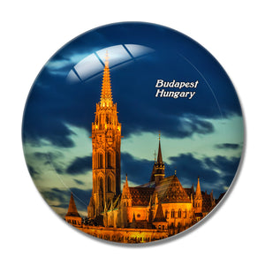 Hungary Matthias Church Budapest 3D Fridge Magnet Crystal Glass