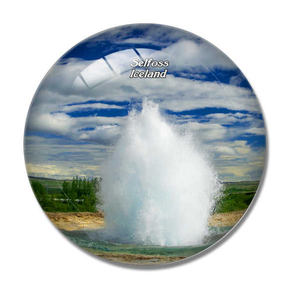 Iceland Selfoss 3D Fridge Magnet Crystal Glass