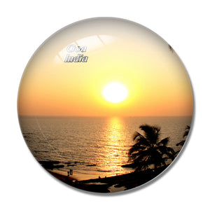 India Agonda Beach Goa 3D Fridge Magnet Crystal Glass