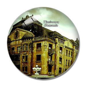 Timisoara Romania 3D Fridge Magnet Crystal Glass