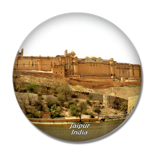 India Amber Fort Jaipur 3D Fridge Magnet Crystal Glass