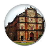 India Basilica of Bom Jesus Panaji Goa 3D Fridge Magnet Crystal Glass