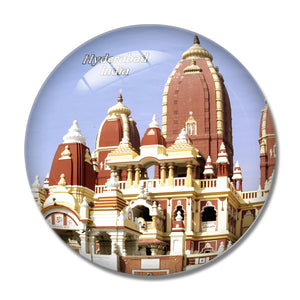 India Birla Mandir Hyderabad 3D Fridge Magnet Crystal Glass