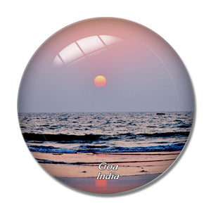 India Calangute Beach Goa 3D Fridge Magnet Crystal Glass