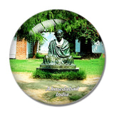 India Gandhi Ashram Ahmedabad 3D Fridge Magnet Crystal Glass