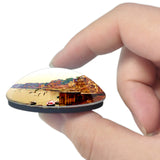 India Ganges River Varanasi 3D Fridge Magnet Crystal Glass