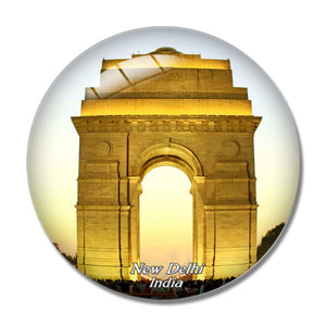 India Gate New Delhi 3D Fridge Magnet Crystal Glass