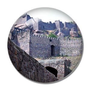 India Golconda Fort Hyderabad 3D Fridge Magnet Crystal Glass