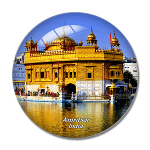 India Golden Temple Amritsar 3D Fridge Magnet Crystal Glass