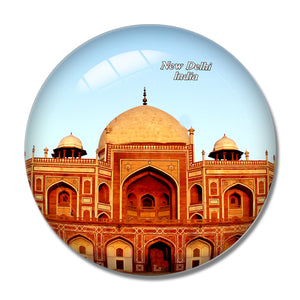 India Humayun's Tomb New Delhi 3D Fridge Magnet Crystal Glass