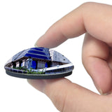 India ISKCON Temple Bangalore 3D Fridge Magnet Crystal Glass