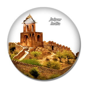 India Jaigarh Fort Jaipur 3D Fridge Magnet Crystal Glass