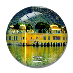 India Jal Mahal Jaipur 3D Fridge Magnet Crystal Glass