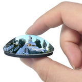 India Japanese Temple Darjeeling 3D Fridge Magnet Crystal Glass