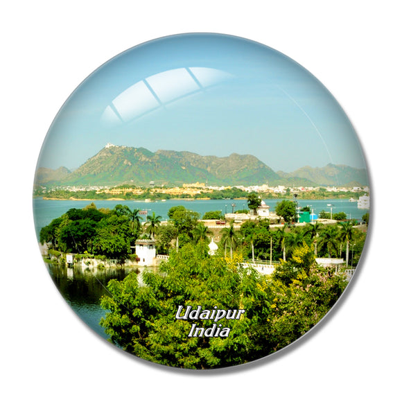 India Lake Pichola Udaipur 3D Fridge Magnet Crystal Glass