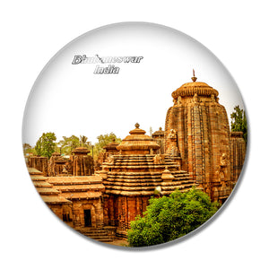 India Lingaraja Temple Bhubaneswar 3D Fridge Magnet Crystal Glass