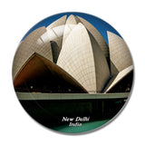 India Lotus Temple New Delhi 3D Fridge Magnet Crystal Glass