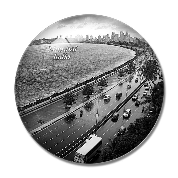 India Marine Drive Mumbai 3D Fridge Magnet Crystal Glass