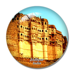 India Mehrangarh Fort Jodhpur 3D Fridge Magnet Crystal Glass