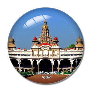 India Mysore Palace 3D Fridge Magnet Crystal Glass