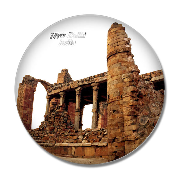 India Qutub Minar New Delhi 3D Fridge Magnet Crystal Glass