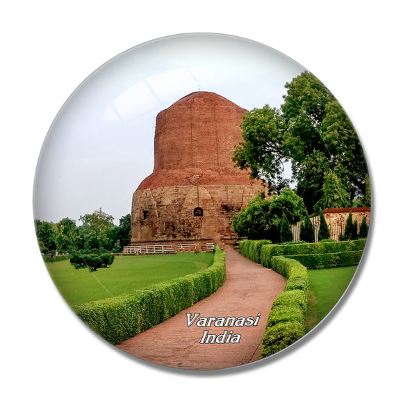 India Sarnath Varanasi 3D Fridge Magnet Crystal Glass