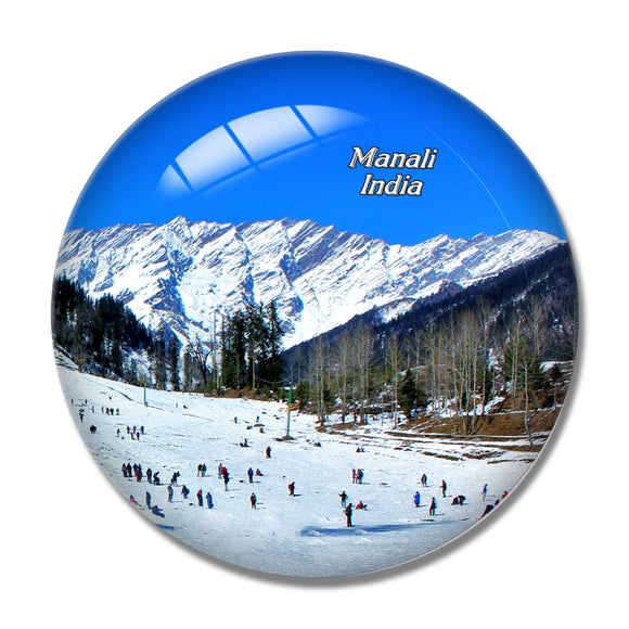 India Solang Valley 3D Fridge Magnet Crystal Glass