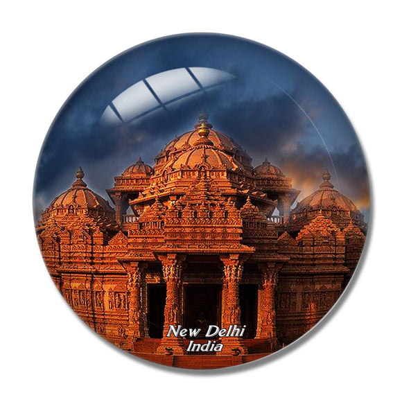 India Swaminarayan Akshardham New Delhi 3D Fridge Magnet Crystal Glass