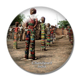 India The Rock Garden of Chandigarh 3D Fridge Magnet Crystal Glass