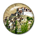 India Thiksey Monastery Leh 3D Fridge Magnet Crystal Glass