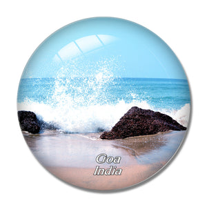 India Vagator Beach Goa 3D Fridge Magnet Crystal Glass