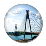 Indonesia Barelang Bridge 3D Fridge Magnet Crystal Glass