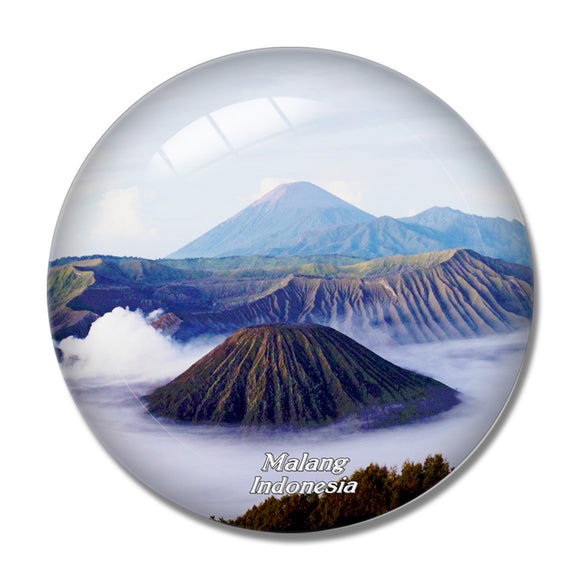 Indonesia Bromo Tengger Semeru National Park Malang 3D Fridge Magnet Crystal Glass