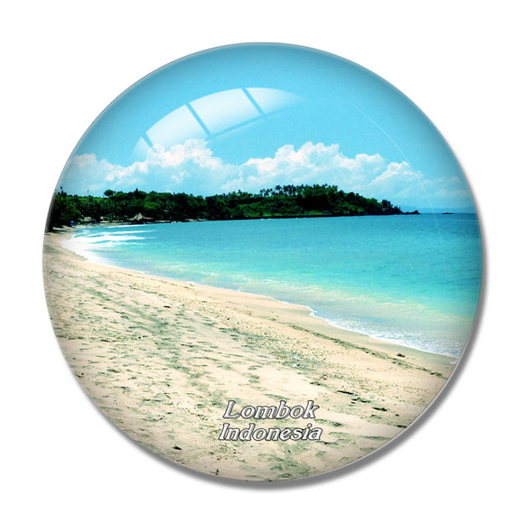 Indonesia Gili Meno Beach Lombok 3D Fridge Magnet Crystal Glass