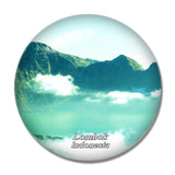 Indonesia Gunung Rinjani Lombok 3D Fridge Magnet Crystal Glass