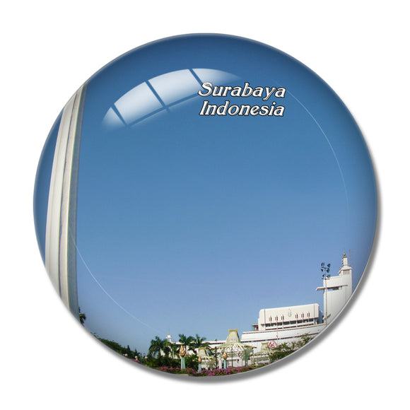 Indonesia Monumen Tugu Pahlawan Surabaya 3D Fridge Magnet Crystal Glass