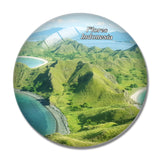 Indonesia Mount Kelimutu Flores 3D Fridge Magnet Crystal Glass