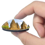 Indonesia PrambananTemple Yogyakarta 3D Fridge Magnet Crystal Glass